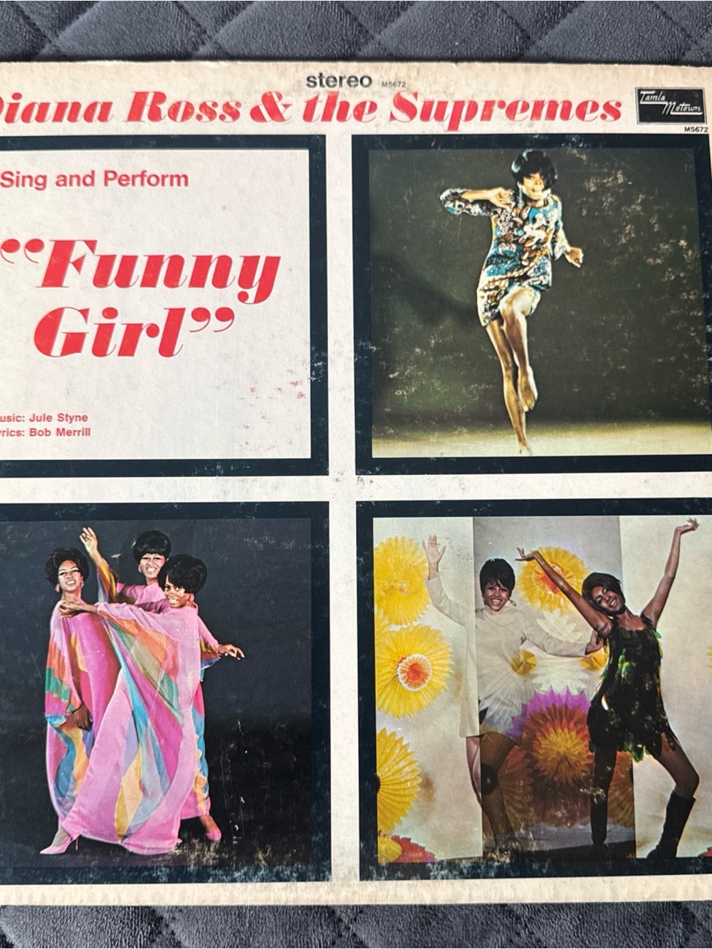 DIANA  ROSS  & THE  SUPREMES LP SING AND PERFORM FUNNY  GIRL Untested AS IS